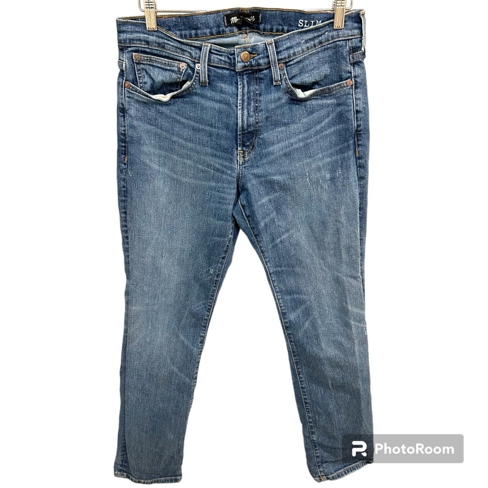 Madewell Men’s slim jeans in light fade Size 32 EUC J0527 - Picture 1 of 9